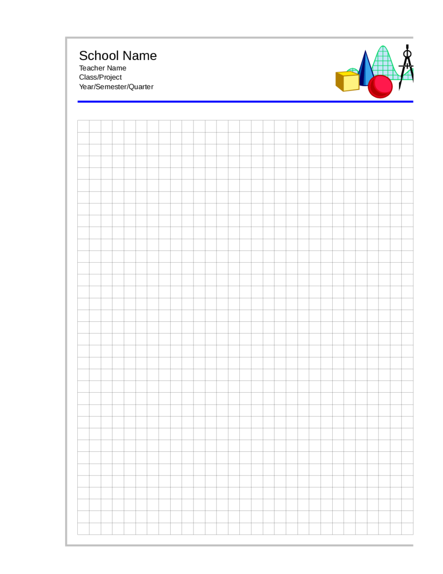 Printable Graph Paper Full Page